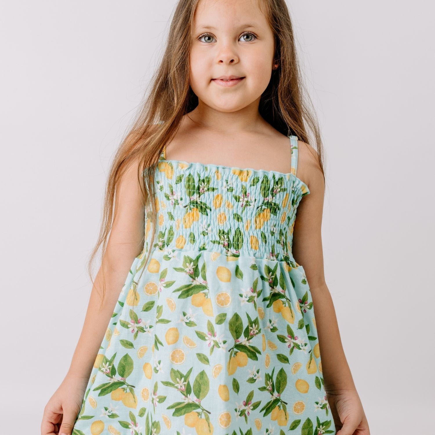 Citrus Bloom-Strap Dress