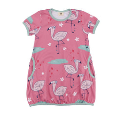 Short sleeve dress made of cotton (organic)