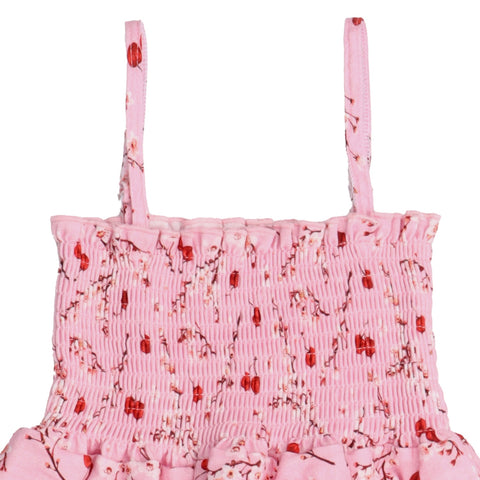 Cherries and Blossoms-Strap Dress