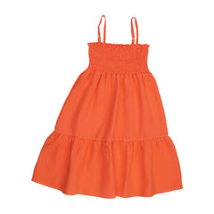 Coral Bloom-Strap Dress