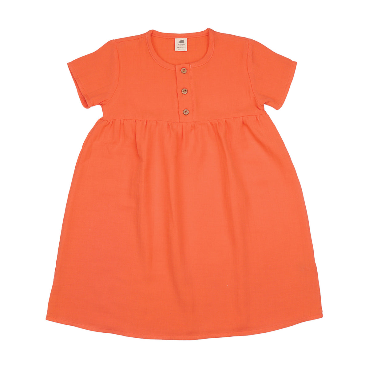 Coral Bloom Kleid für Kinder – Walkiddy nachhaltige Kindermode aus Bio-Baumwolle
