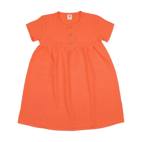 Coral Bloom Kleid für Kinder – Walkiddy nachhaltige Kindermode aus Bio-Baumwolle