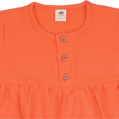 Coral Bloom Kleid für Kinder – Walkiddy nachhaltige Kindermode aus Bio-Baumwolle