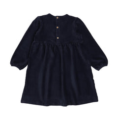 Cord Navy - İşlemeli Elbise
