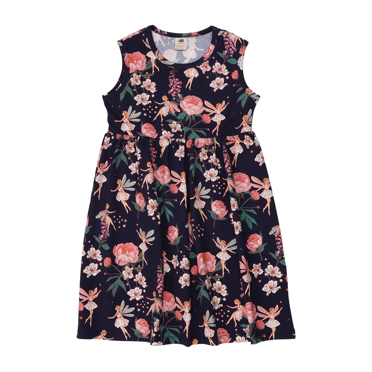 Fairies and Flowers Kleid für Kinder – Walkiddy nachhaltige Kindermode aus Bio-Baumwolle