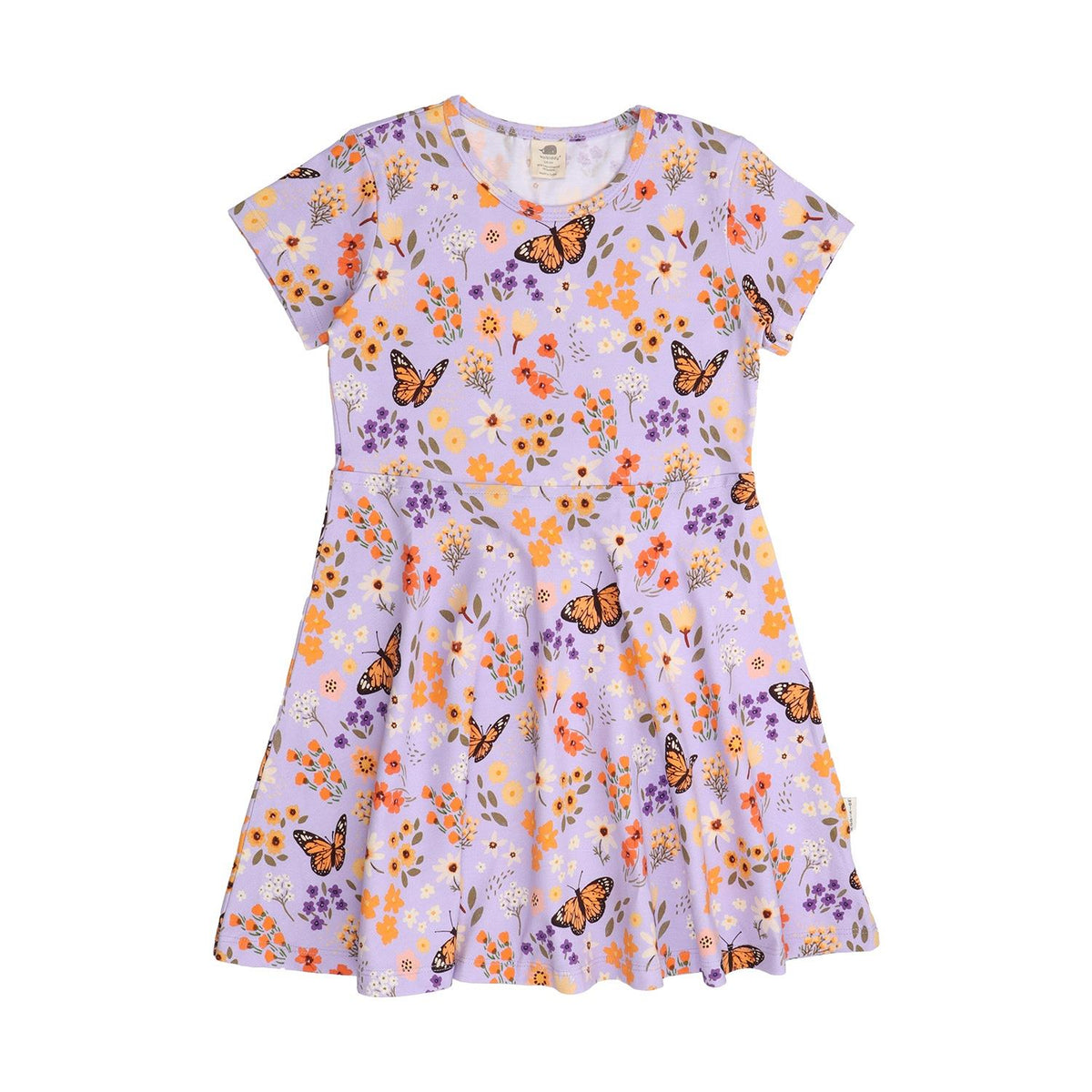 Flowers and Butterflies-Flared Dress
