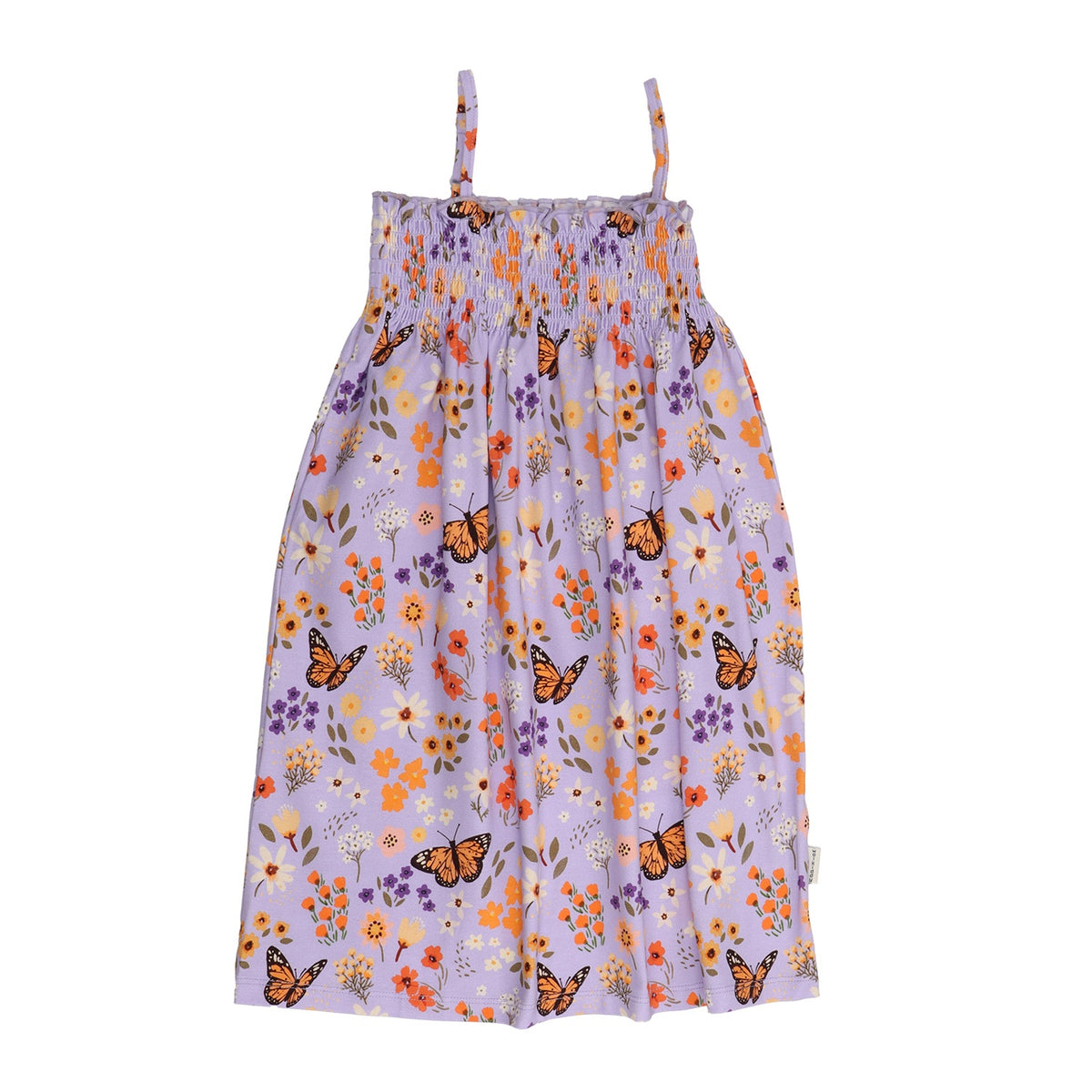 Flowers and Butterflies-Strap Dress