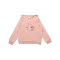 Sudadera con capucha con flores de fantasía