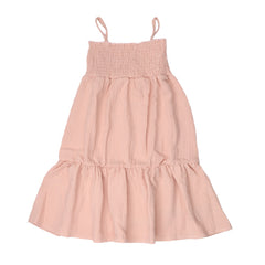 الزهور والأوراق - فستان بحزام