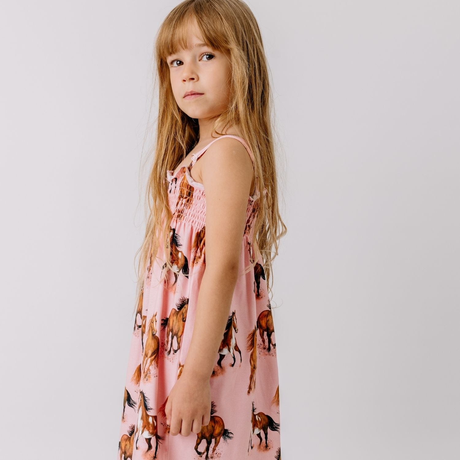 Graceful Horses-Sleeveless Dress