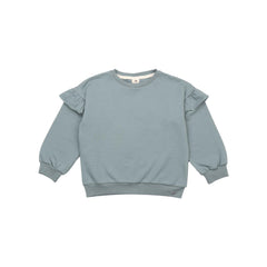 Sudadera con volantes color verde