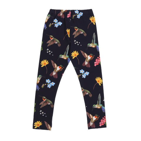 Hummingbirds Around Flowers-Leggings