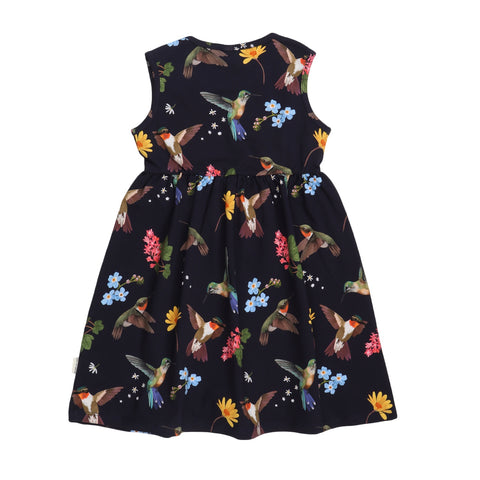 Hummingbirds Around Flowers-Dress