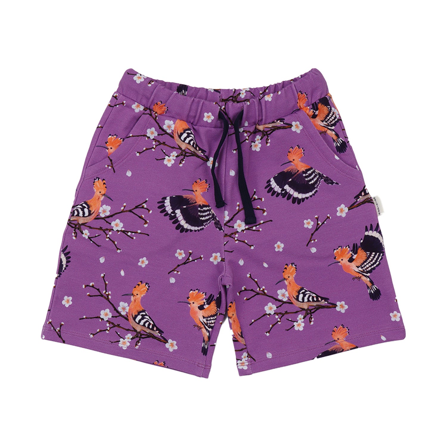 Happy Hoopoes Shorts für Kinder – Walkiddy nachhaltige Kindermode aus Bio-Baumwolle