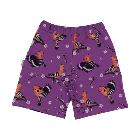 Happy Hoopoes Shorts für Kinder – Walkiddy nachhaltige Kindermode aus Bio-Baumwolle