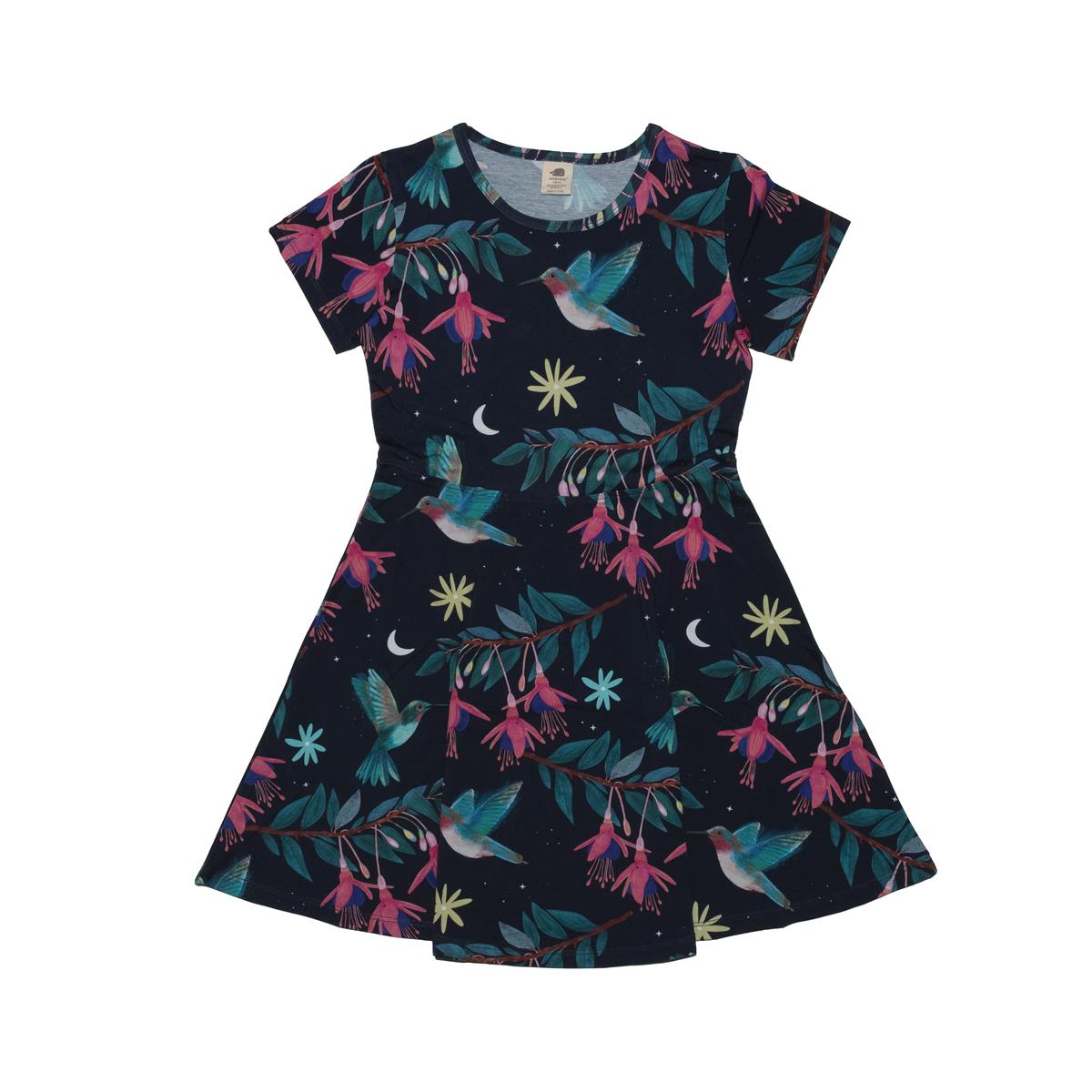 Short sleeve dress made of cotton (organic)
