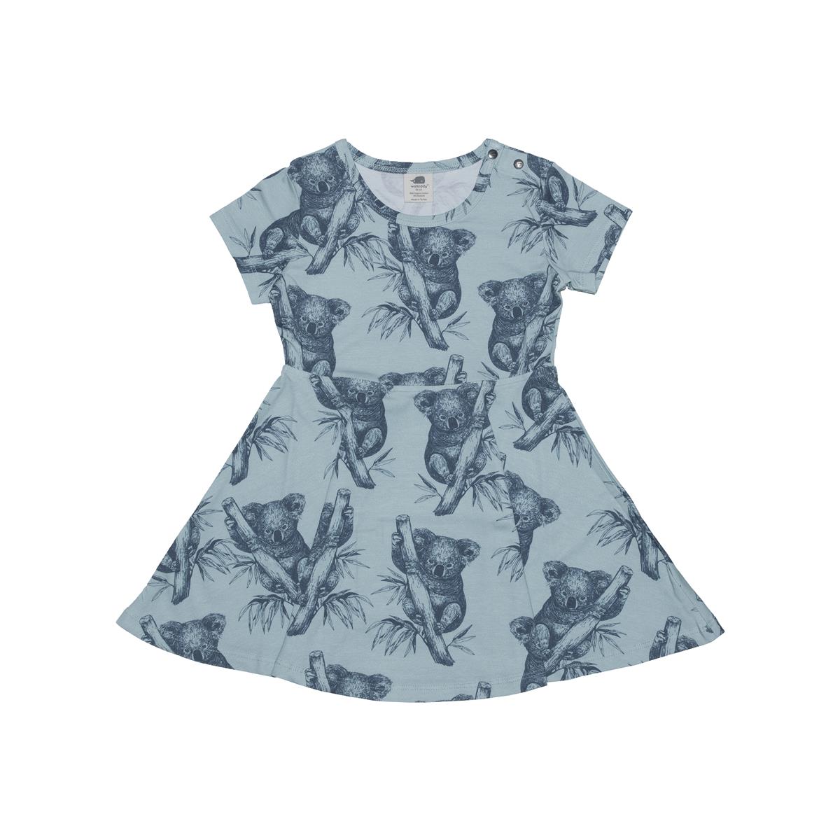 Kurzarm Kleid aus Baumwolle (Bio)