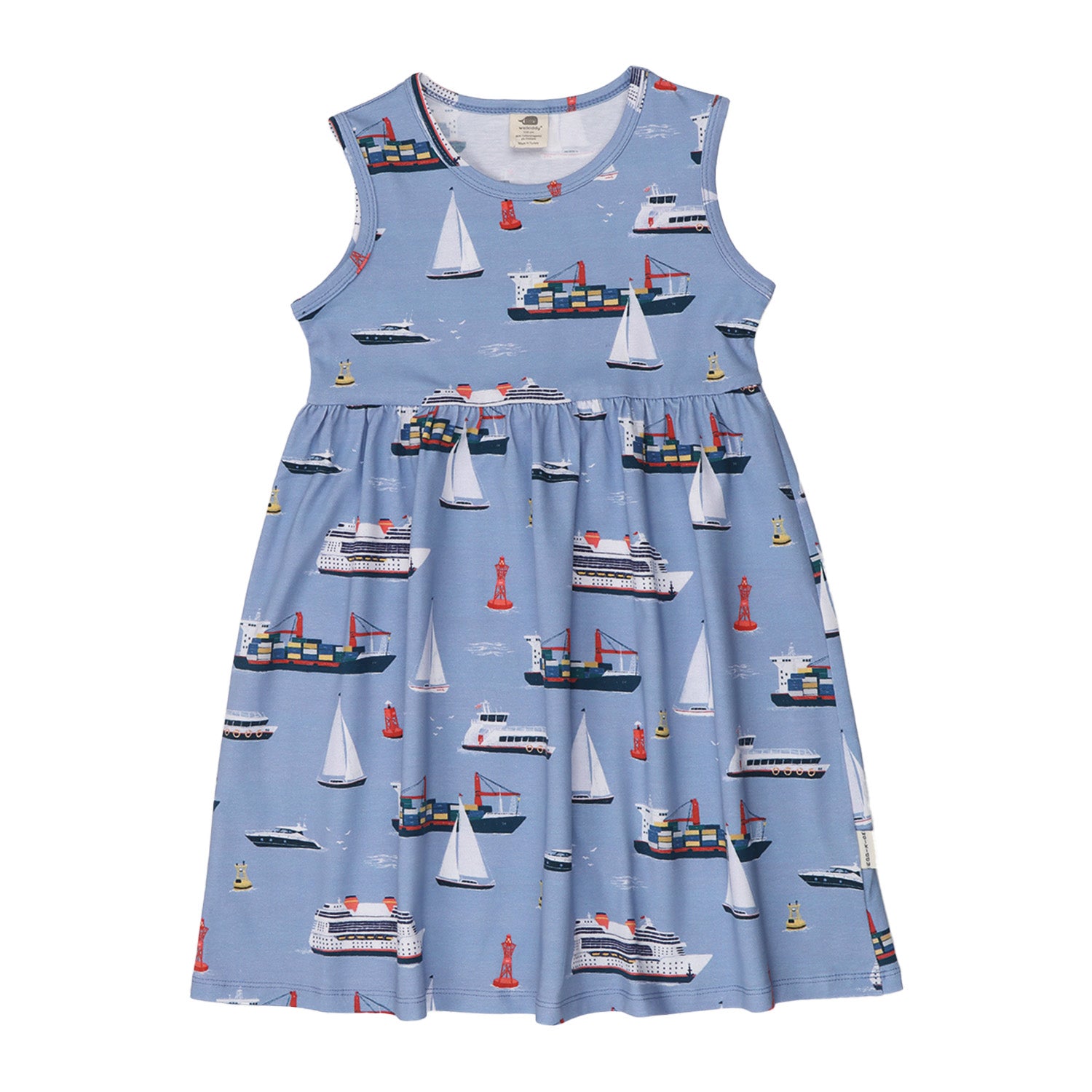 Marine Adventures Kleid für Kinder – Walkiddy nachhaltige Kindermode aus Bio-Baumwolle