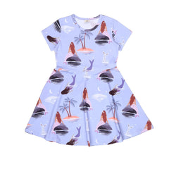 Short sleeve dress made of cotton (organic)