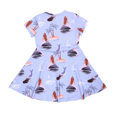 Short sleeve dress made of cotton (organic)