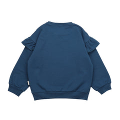 Azul-marinho - Moletom com babados