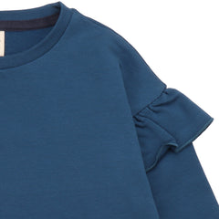 Azul-marinho - Moletom com babados