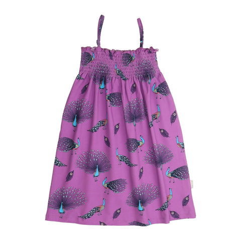 Fancy Peacocks-Strap Dress