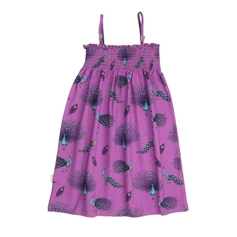 Fancy Peacocks-Strap Dress