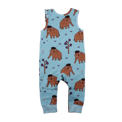 Sleeveless romper made of cotton (organic)