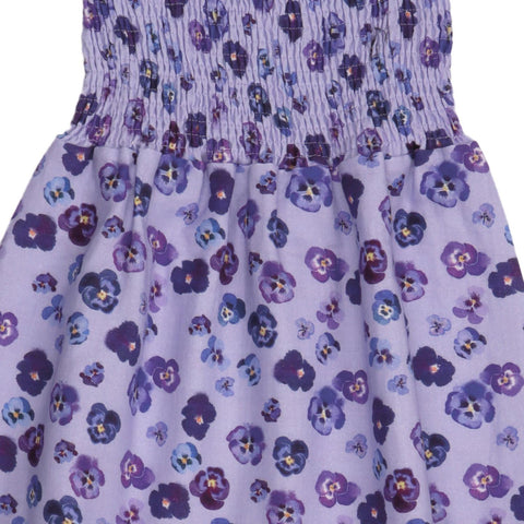 Purple Violas-Strap Dress