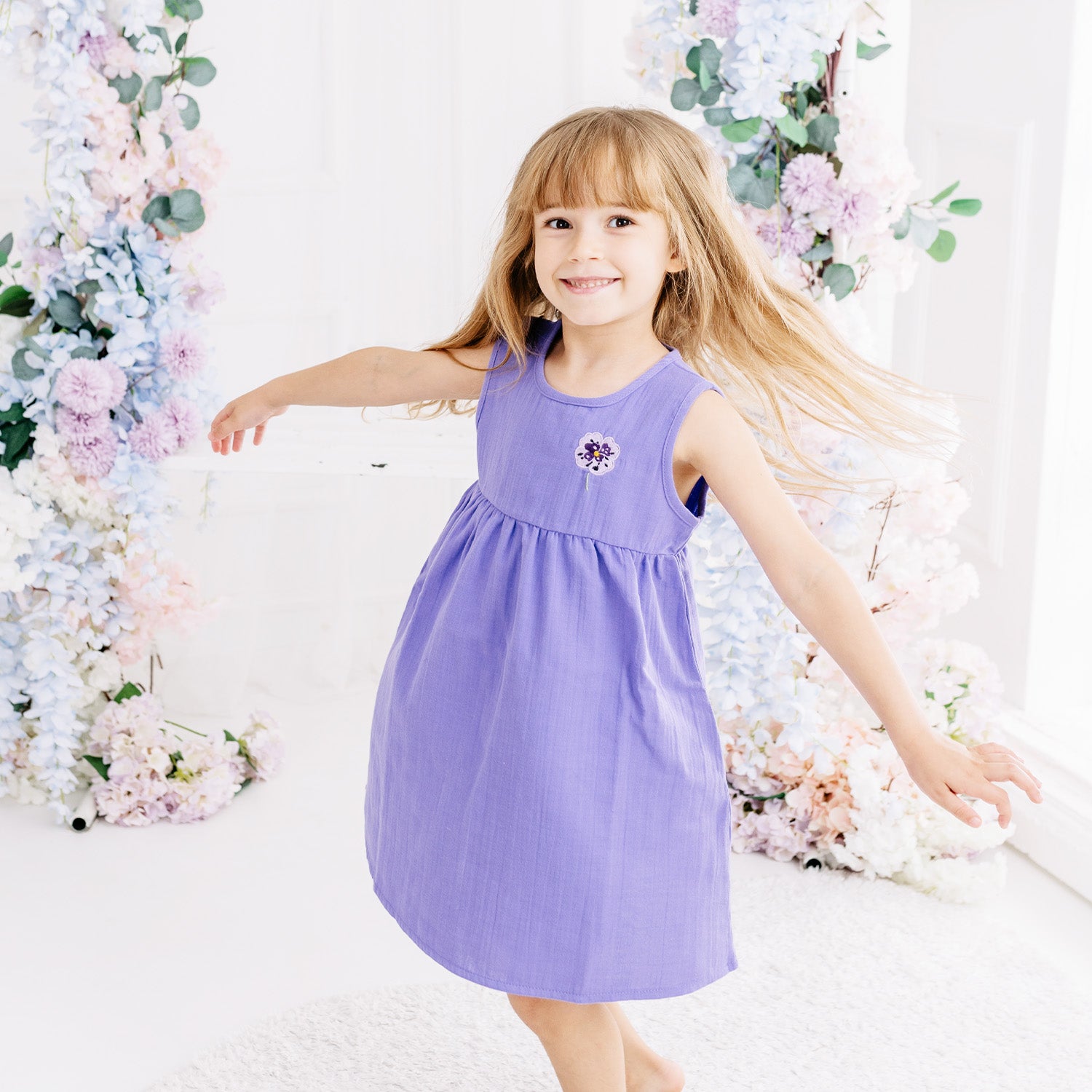 Royal Lavender-Sleeveless Dress