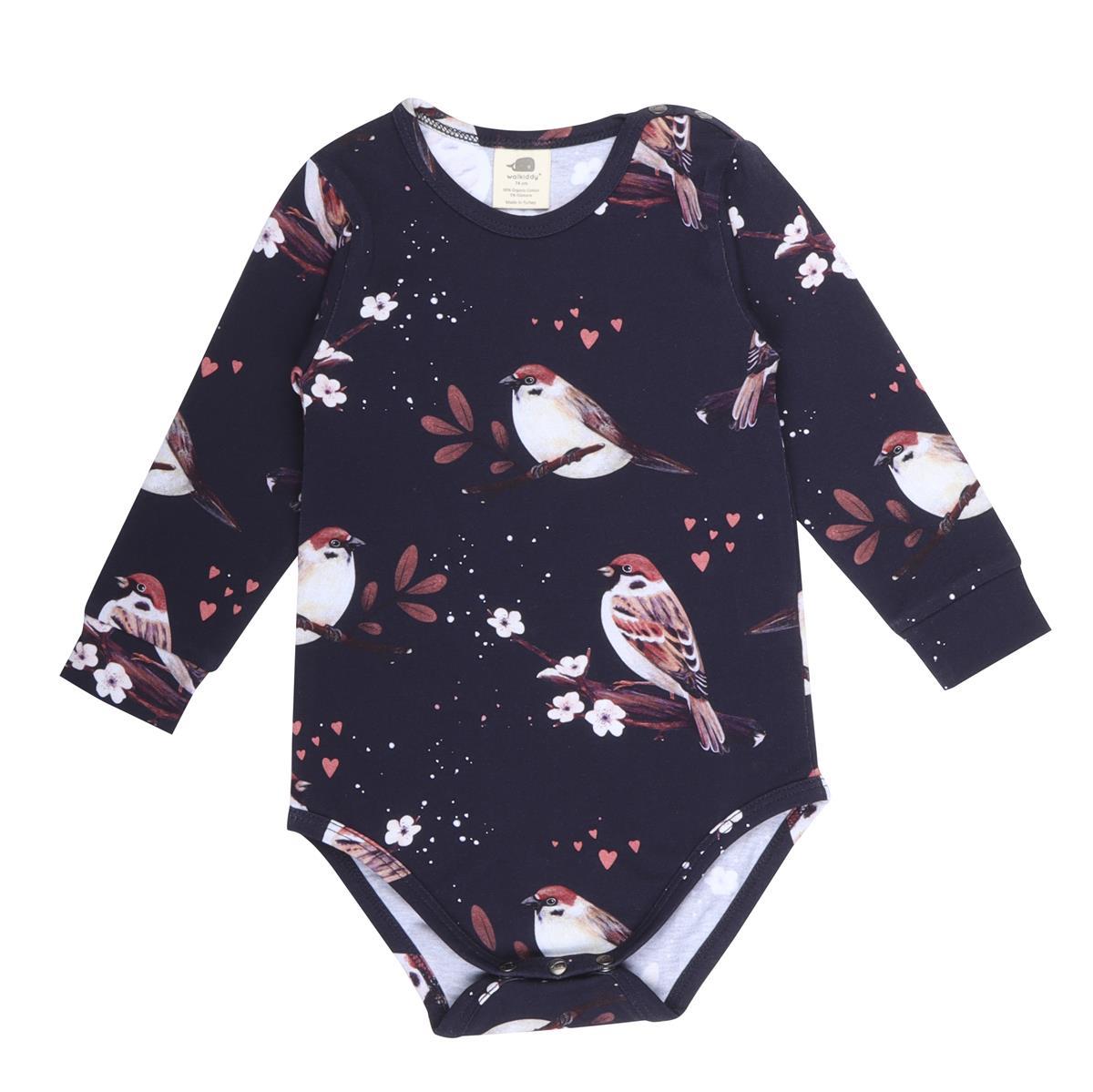 Long-sleeved body made of cotton (organic)