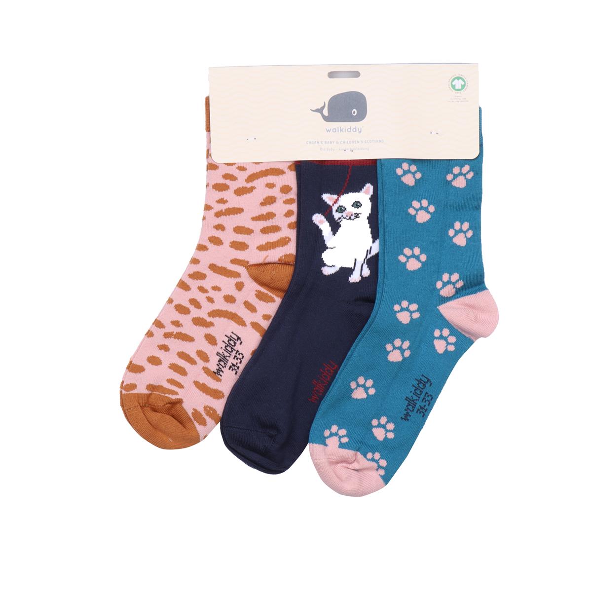 3 pairs of organic cotton socks for children - comfortable, breathable and environmentally friendly