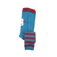 Leggings socks made of organic cotton - comfortable and breathable children's tights with a robot design