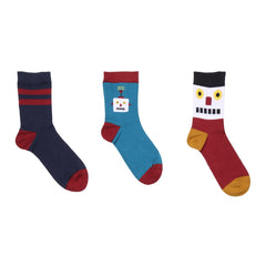 3 pares de calcetines de algodón orgánico: sostenibles, cómodos y con motivos divertidos para niños