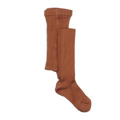 Tights made of organic cotton - sustainable and comfortable children's tights in warm brown