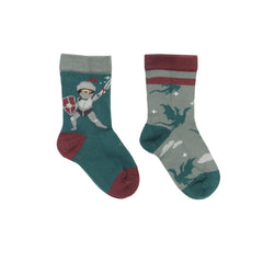 2 pairs of organic cotton socks with a winter motif - sustainable, warm and cozy for the cold season