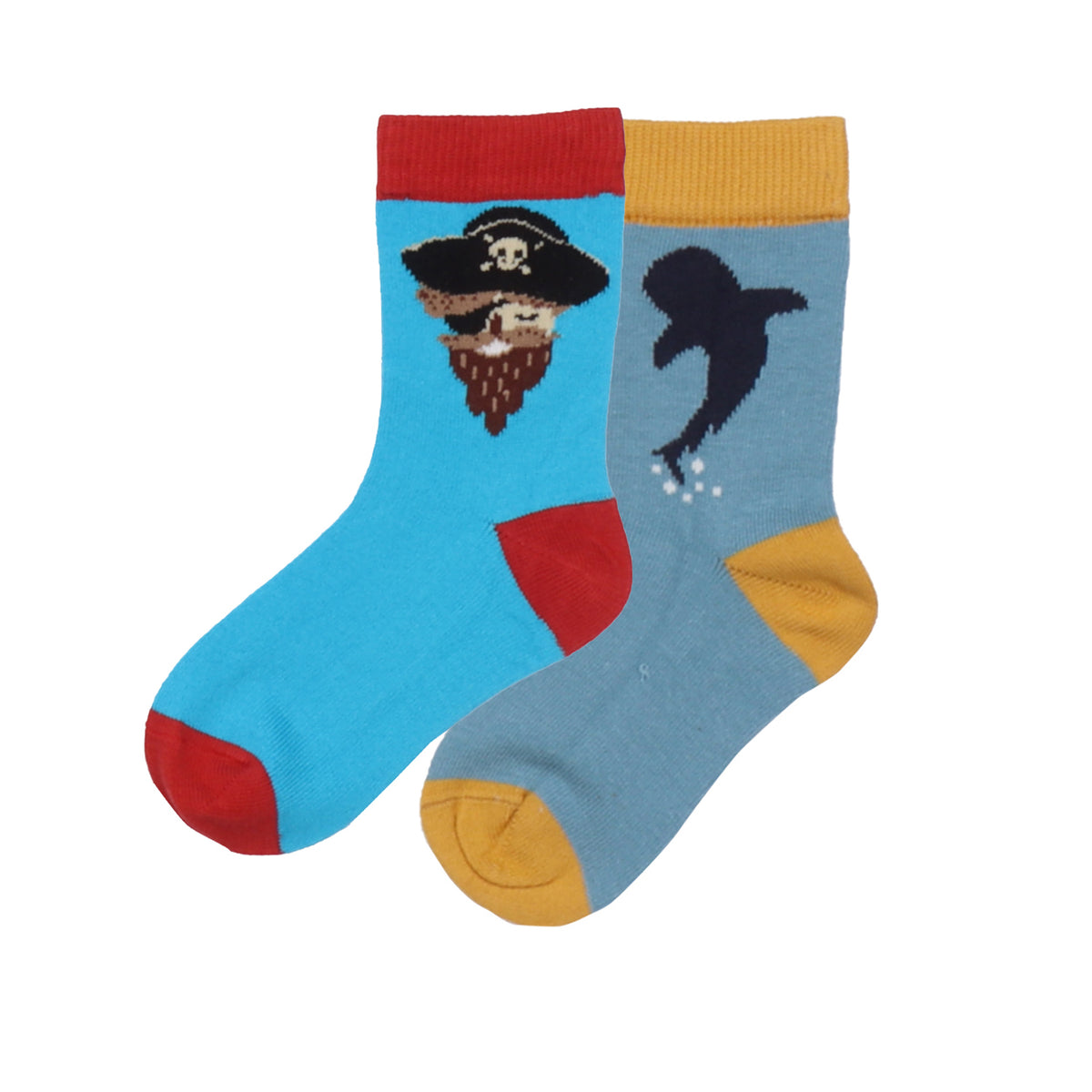 2 pares de calcetines de algodón orgánico para niños: calcetines sostenibles y cómodos con un divertido motivo animal