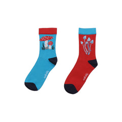 2 paires de chaussettes en coton biologique à motif champignon - durables, douces et respirantes