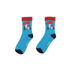 2 paires de chaussettes en coton biologique à motif champignon - durables, douces et respirantes