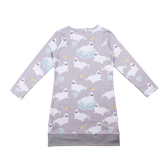 Robe à manches longues en coton (biologique)