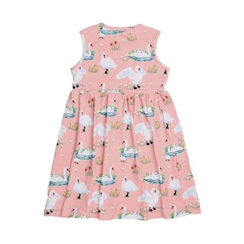 Swans in Spring-Sleeveless Dress