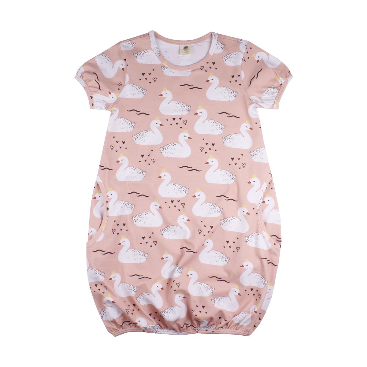 Short sleeve dress made of cotton (organic)
