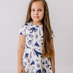 Underwater World-Flared Dress