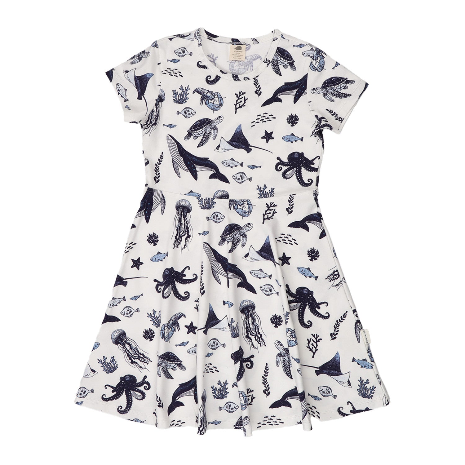 Underwater World-Flared Dress