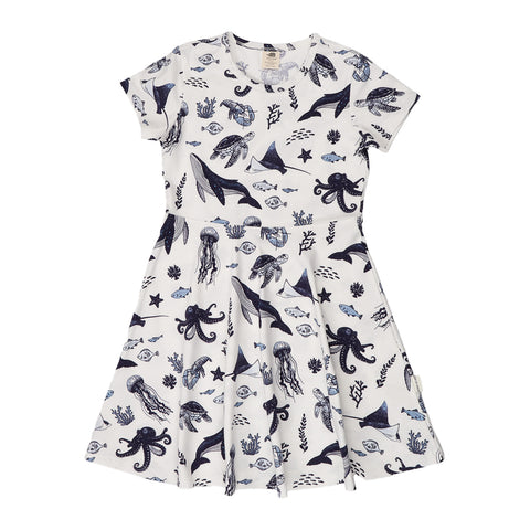 Underwater World-Flared Dress