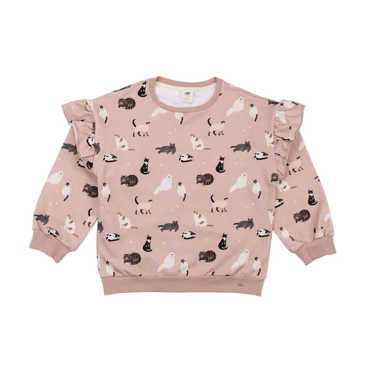 Vários gatos - sweatshirt com folhos