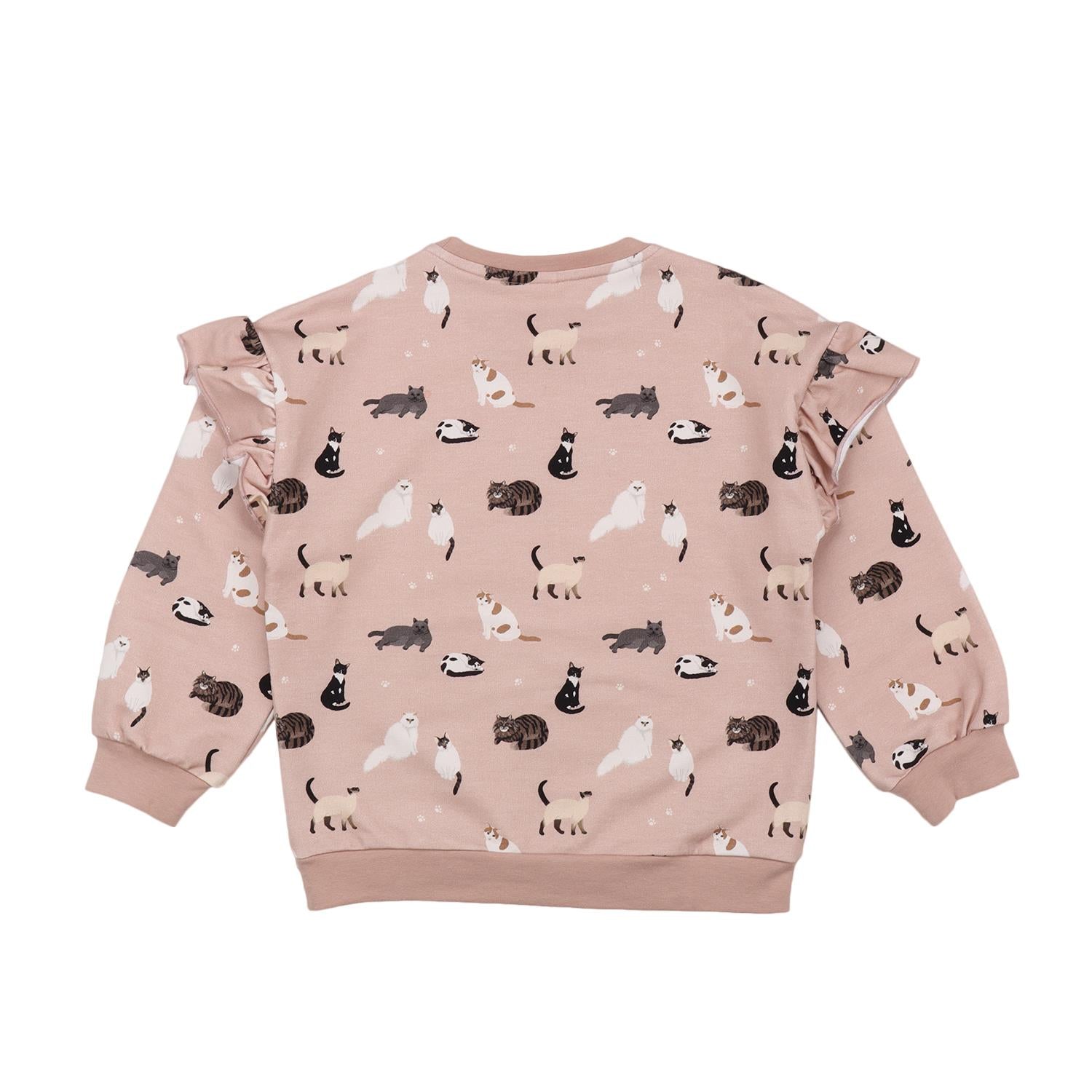 Vários gatos - sweatshirt com folhos