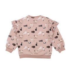 Vários gatos - sweatshirt com folhos