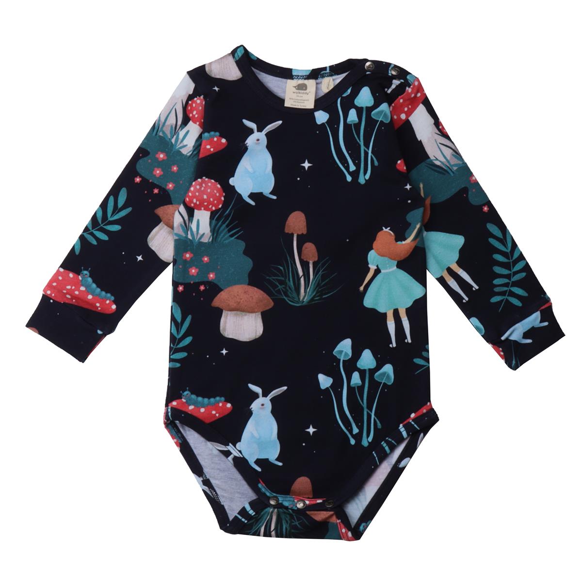 Long-sleeved body made of cotton (organic)